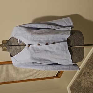 Vintage Tea & Scones hi-low linen jacket